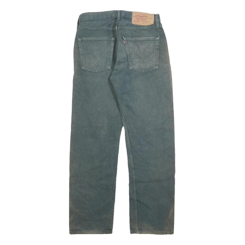 LEVI'S 501 Mens Jeans Blue Regular Straight Denim W32 L30 Classic Button Fly