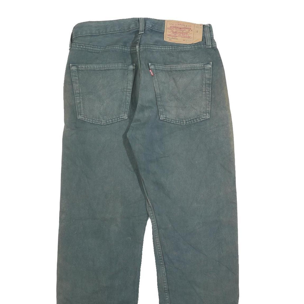 LEVI'S 501 Mens Jeans Blue Regular Straight Denim W32 L30 Classic Button Fly