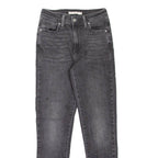 LEVI'S 721 High Rise Womens Jeans Grey Slim Skinny Stone Wash W26 L26