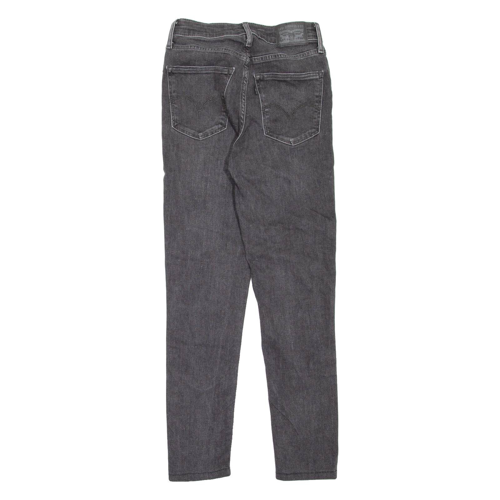 LEVI'S 721 High Rise Womens Jeans Grey Slim Skinny Stone Wash W26 L26