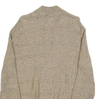 CHAPS Mens Beige Round Neck Patterned Jumper Cotton Blend M Casual Knitwear