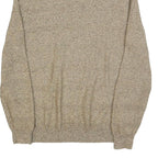 CHAPS Mens Beige Round Neck Patterned Jumper Cotton Blend M Casual Knitwear