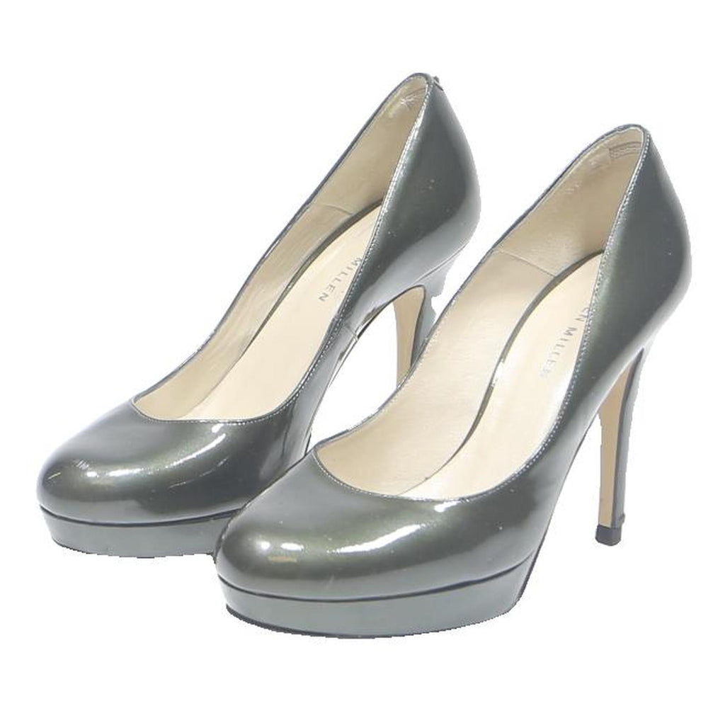 KAREN MILLEN Womens Classic High Heels Platform Black Patent UK 6 Elegant Formal