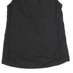 ARMANI EXCHANGE Womens Black Sleeveless V-Neck Top S Button Detail Cotton Blend