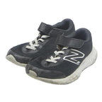 NEW BALANCE Boys Black Synthetic Low Top Trainers UK 2 Lightweight