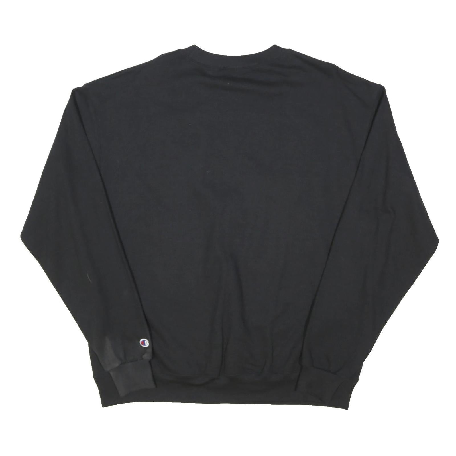 CHAMPION Mens Black Business Club Walla Walla U Crew Neck XL Cotton Sweatshirt