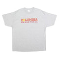 PORT & COMPANY Mens Grey Columbia Basketball Graphic T-Shirt XL Crew Neck Short