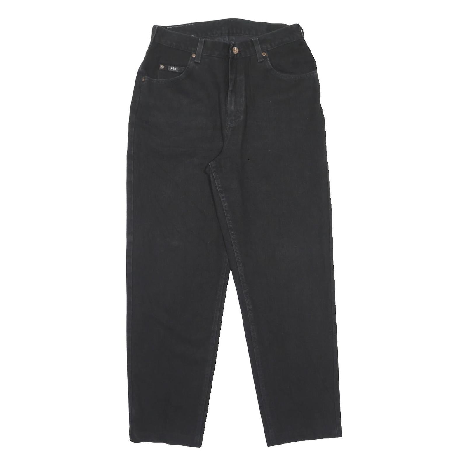 LEE Womens Black Classic Straight Denim Jeans Cotton Zip W30 L29