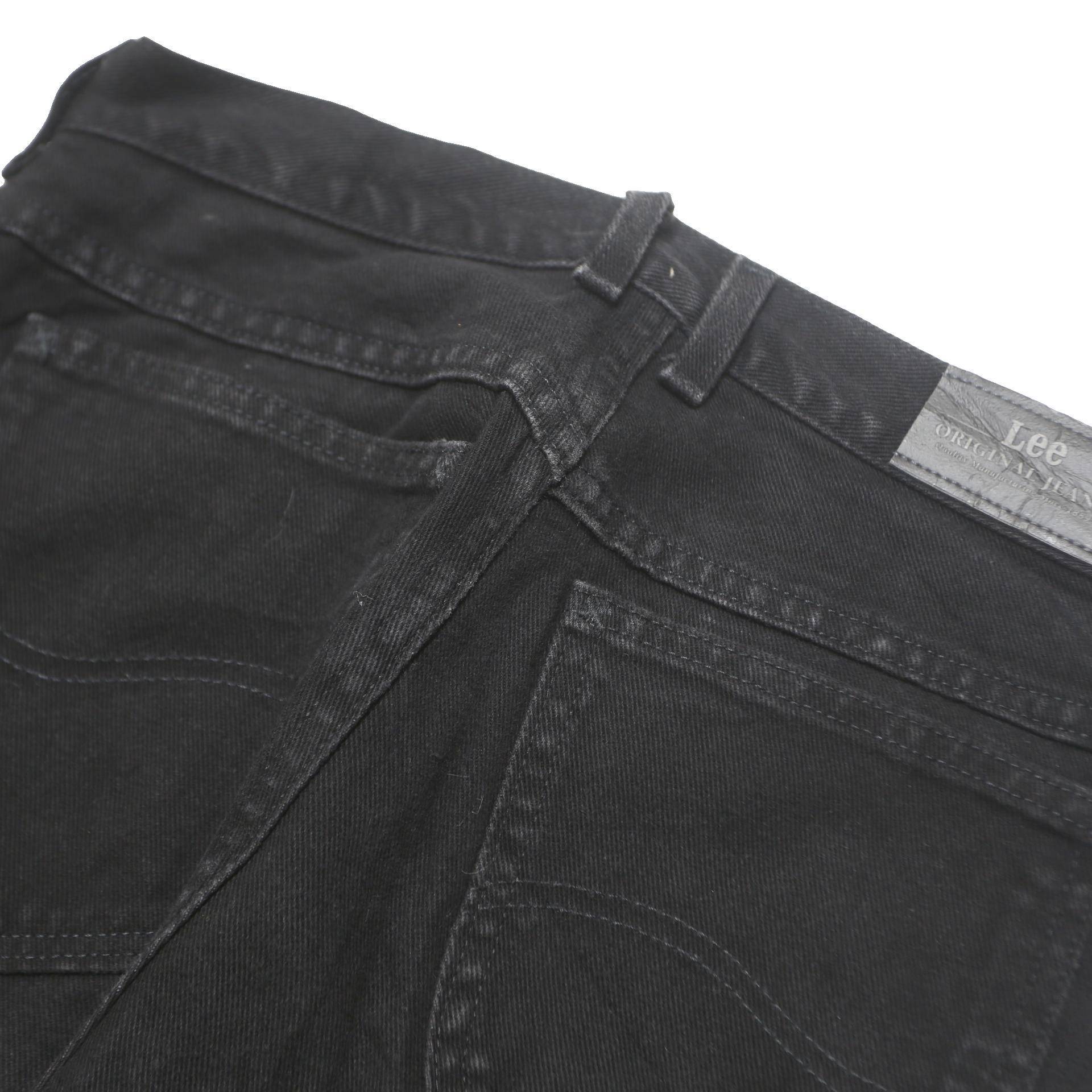LEE Womens Black Classic Straight Denim Jeans Cotton Zip W30 L29