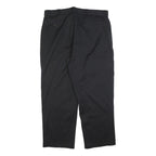 DICKIES Mens Cotton Blend Black Relaxed Straight Trousers W42 L32 Workwear Zip
