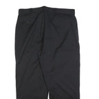 DICKIES Mens Cotton Blend Black Relaxed Straight Trousers W42 L32 Workwear Zip