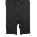 DICKIES Mens Cotton Blend Black Relaxed Straight Trousers W42 L32 Workwear Zip
