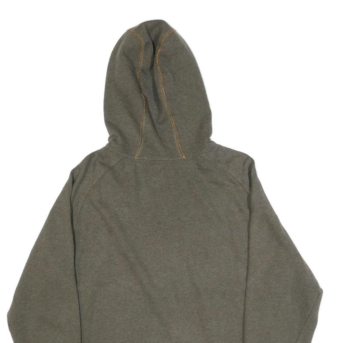 TIMBERLAND Womens Grey & Yellow Full Zip Hoodie M Cotton Blend Casual Sweatshirt