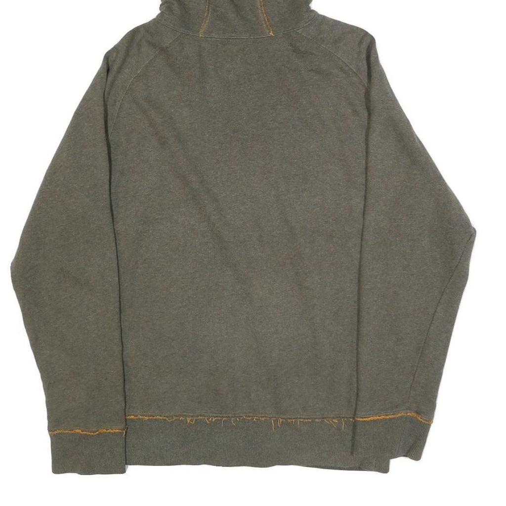 TIMBERLAND Womens Grey & Yellow Full Zip Hoodie M Cotton Blend Casual Sweatshirt