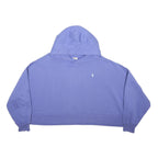 POLO RALPH LAUREN Womens Blue Pullover Hoodie XL Cropped Casual Sweatshirt