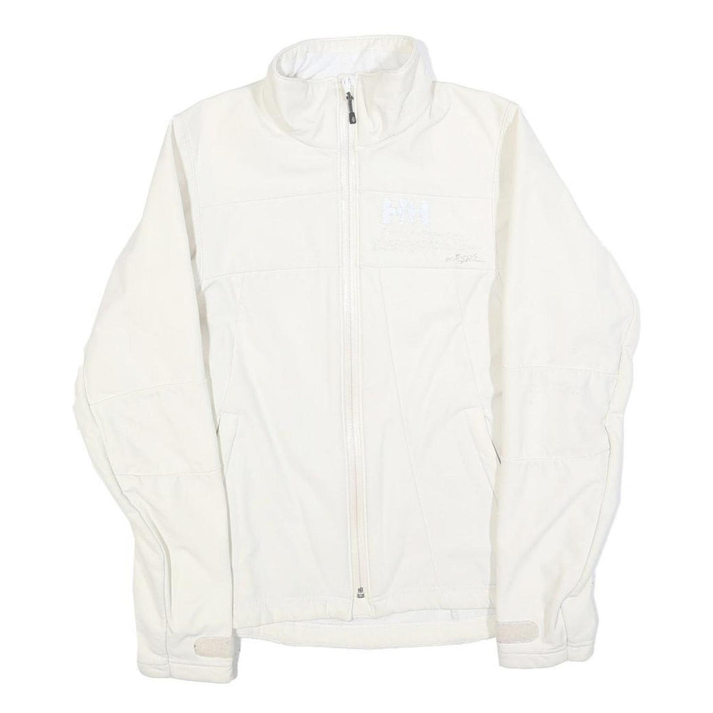 HELLY HANSEN Womens White Jacket XS Polyester Blend Zip Outdoor Sportswear