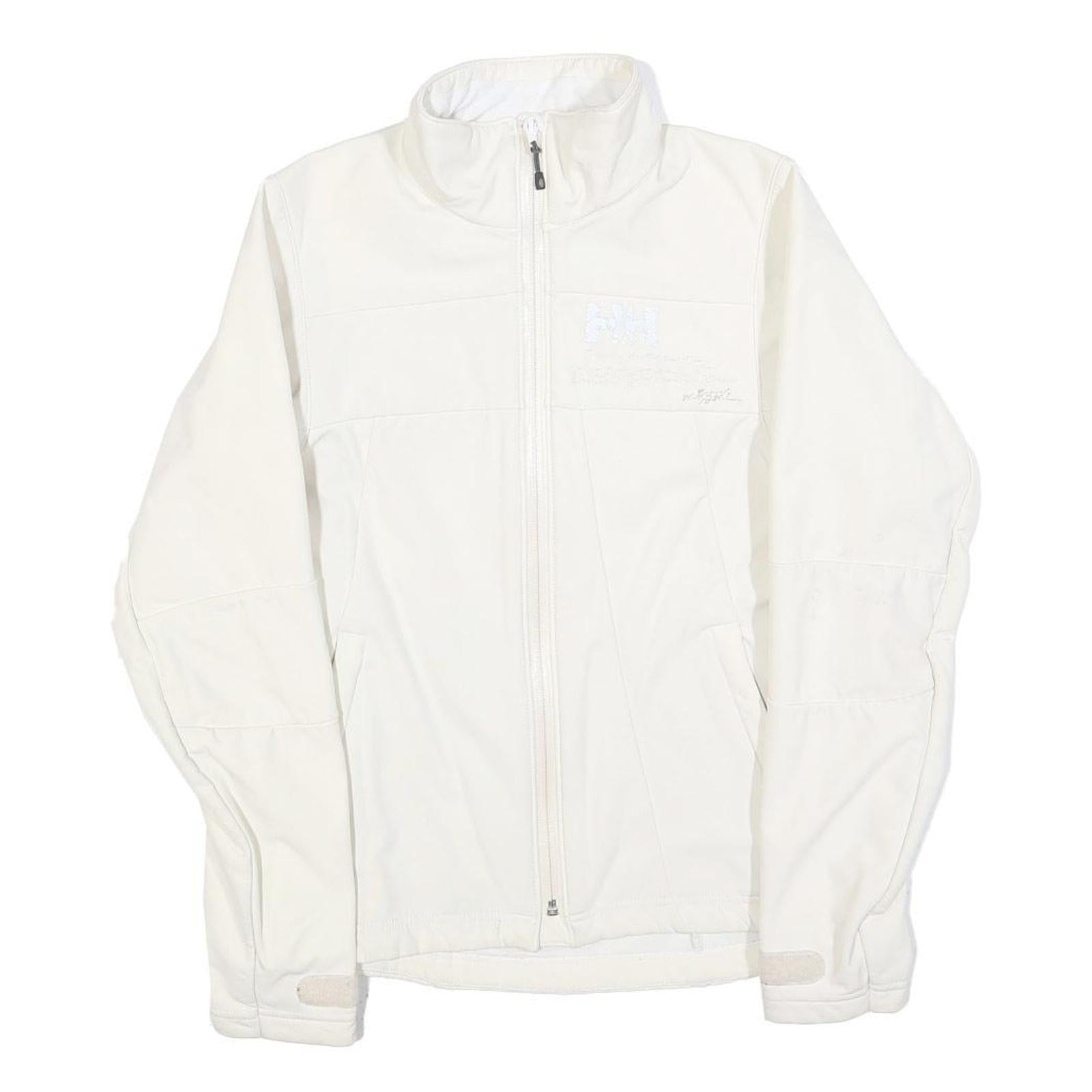 HELLY HANSEN Womens White Jacket XS Polyester Blend Zip Outdoor Sportswear