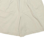 LIZ CLAIBORNE Womens Shorts Cream Casual L W30 Comfortable Cotton Blend