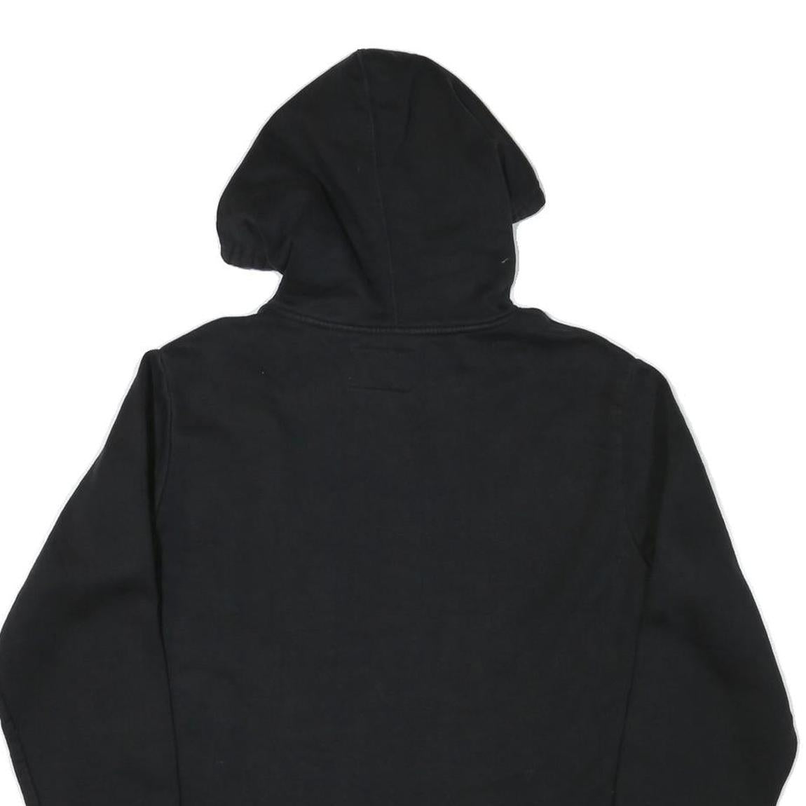 CHAMPION Mens Black Pullover Hoodie M Cotton Blend Classic Logo Sweatshirt