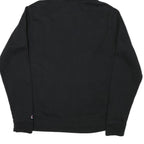 CHAMPION Mens Black Pullover Hoodie M Cotton Blend Classic Logo Sweatshirt