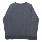 THE NORTH FACE Womens Blue Sweatshirt Crew Neck L Casual Cotton Blend Pullover