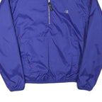 CHAMPION Mens Blue Outdoor Jacket M Polyester Blend Plain Zip Pockets Stand-Up