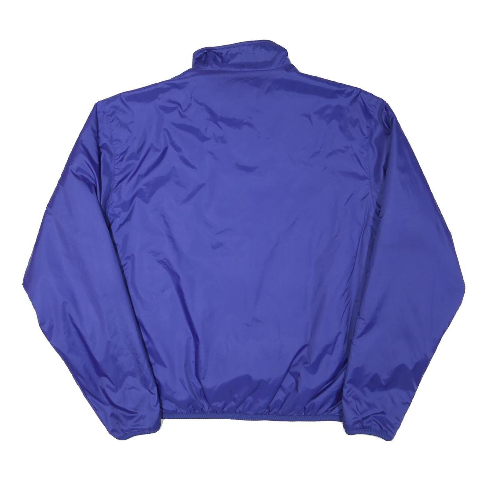 CHAMPION Mens Blue Outdoor Jacket M Polyester Blend Plain Zip Pockets Stand-Up