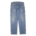CARHARTT Mens Regular Fit Blue Denim Straight Jeans W38 L35 Workwear