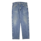 CARHARTT Mens Regular Fit Blue Denim Straight Jeans W38 L35 Workwear