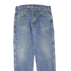 CARHARTT Mens Regular Fit Blue Denim Straight Jeans W38 L35 Workwear