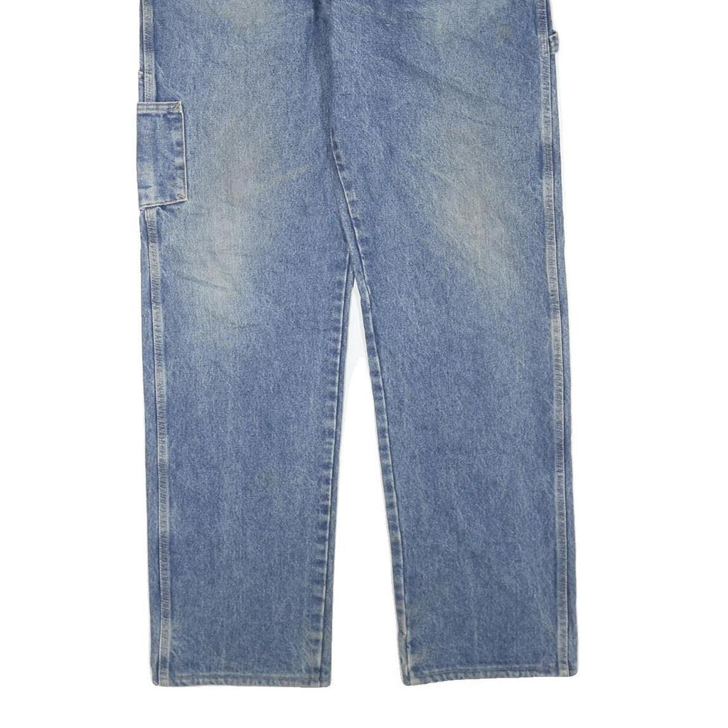 CARHARTT Mens Regular Fit Blue Denim Straight Jeans W38 L35 Workwear