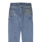 CARHARTT Mens Regular Fit Blue Denim Straight Jeans W38 L35 Workwear