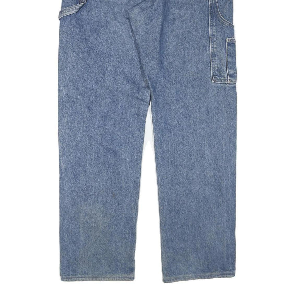 CARHARTT Mens Regular Fit Blue Denim Straight Jeans W38 L35 Workwear