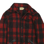 SKOOKUM Mens Red & Black Check Button Jacket M Cotton Blend Classic Fit