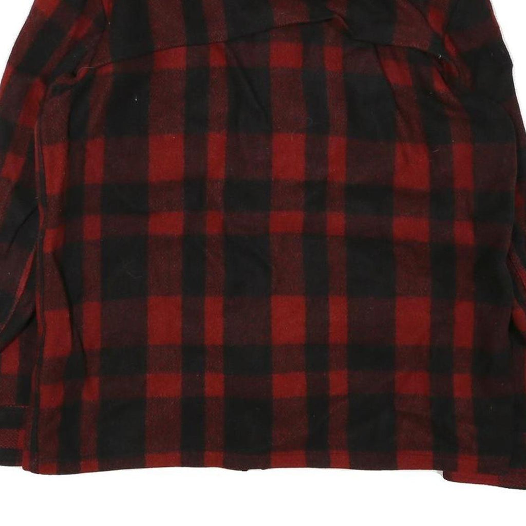 SKOOKUM Mens Red & Black Check Button Jacket M Cotton Blend Classic Fit
