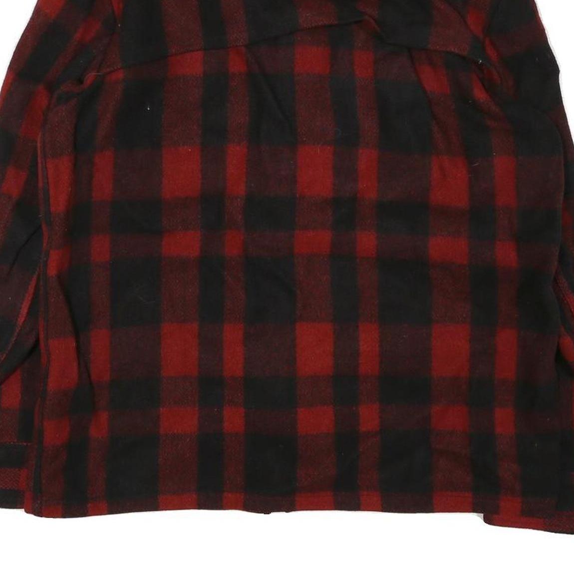 SKOOKUM Mens Red & Black Check Button Jacket M Cotton Blend Classic Fit