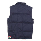 CASSIN Womens Navy & Red Puffer Jacket S Polyester Blend Zip Block Colour