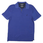 NAUTICA Mens Blue Classic Fit Short Sleeve Cotton Polo Shirt M Performance Deck
