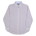 NAUTICA Mens Blue & Brown Check Shirt M Classic Button-Down Collar Cotton