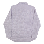 NAUTICA Mens Blue & Brown Check Shirt M Classic Button-Down Collar Cotton