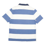 BROOKS BROTHERS Mens Blue & White Colourblock Polo Shirt XL Cotton Jersey Short