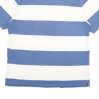 BROOKS BROTHERS Mens Blue & White Colourblock Polo Shirt XL Cotton Jersey Short