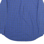 CHAPS Mens Blue Check Shirt L Casual Cotton Long Sleeve Button Down