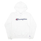 CHAMPION Mens White Hoodie USA M