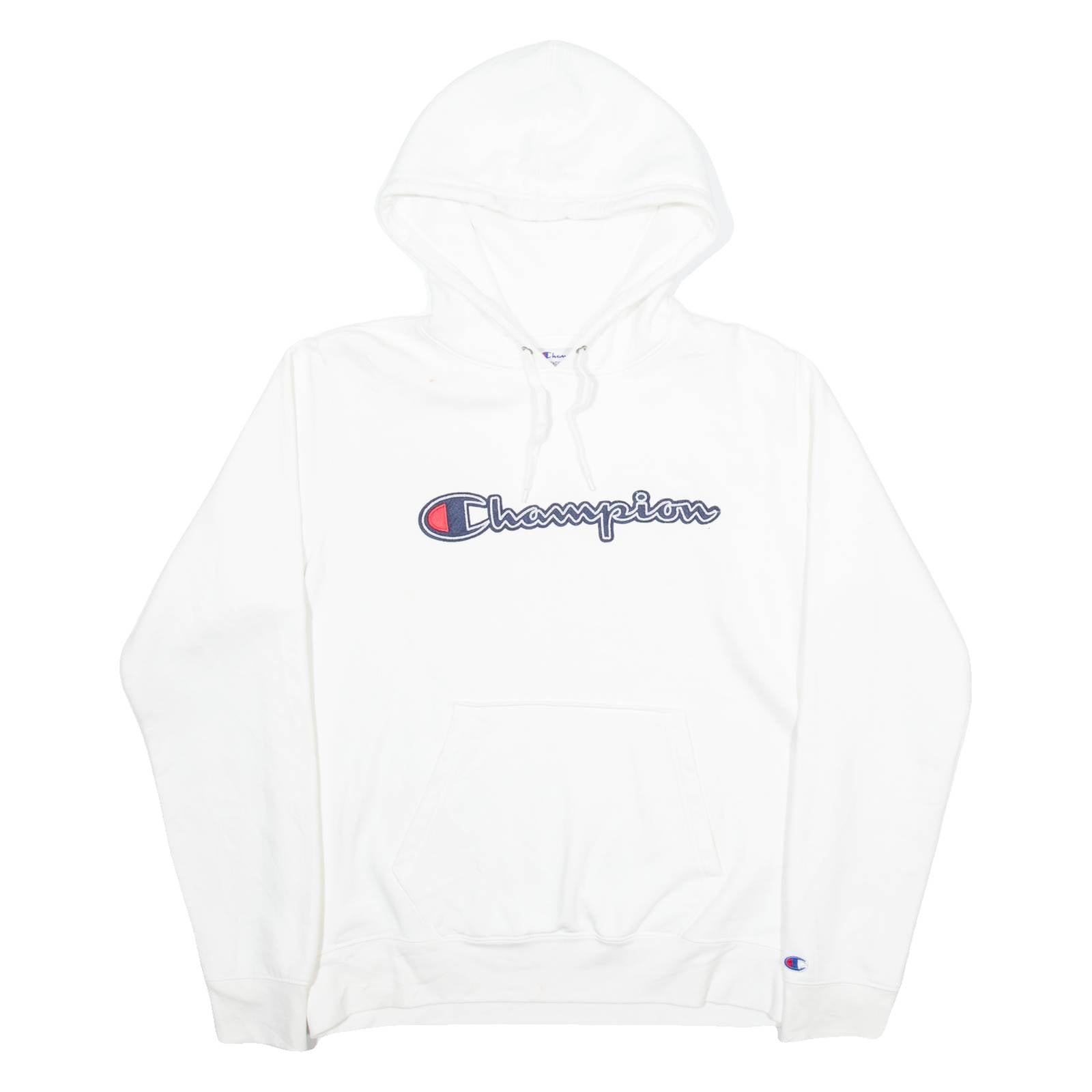 CHAMPION Mens White Hoodie USA M