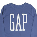 GAP Mens Blue Crew Neck Sweatshirt S Cotton Blend Logo Pullover Casual