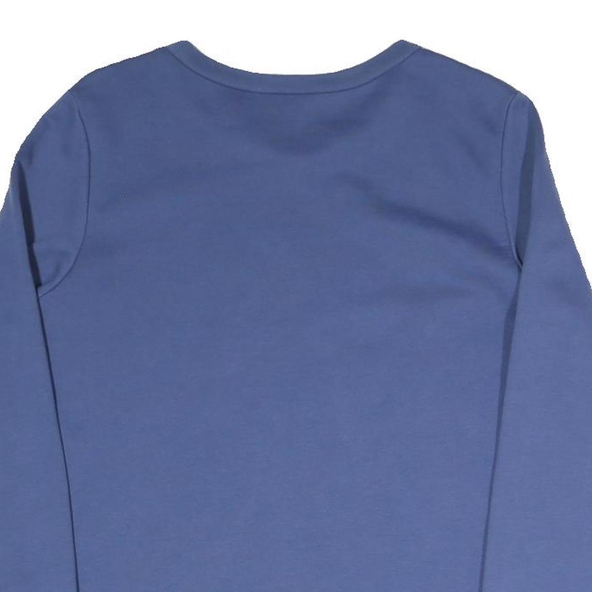 GAP Mens Blue Crew Neck Sweatshirt S Cotton Blend Logo Pullover Casual