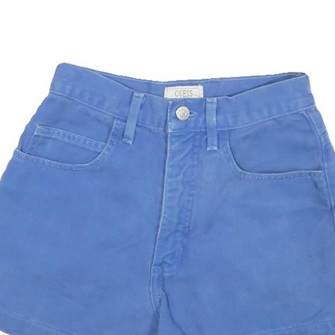 GUESS Womens Shorts Blue Casual XXS W23 Cotton Blend Stylish Summer