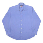TOMMY HILFIGER Mens Blue Shirt L Classic Button Cotton Long Sleeve Chest Pocket