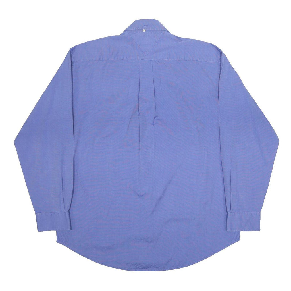 TOMMY HILFIGER Mens Blue Shirt L Classic Button Cotton Long Sleeve Chest Pocket